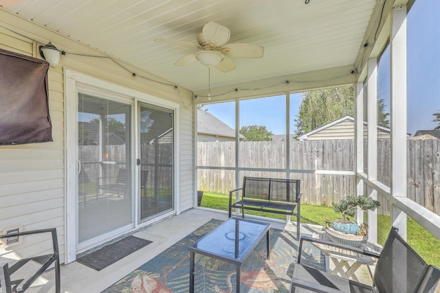 210 Delafield Dr, Summerville, SC 29483 - sunroom / solarium with a ceiling fan and outdoor lounge area