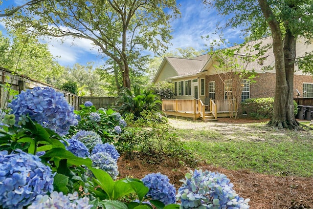 652 Spinner Cir, Mount Pleasant, SC 29464 - fenced backyard featuring a deck