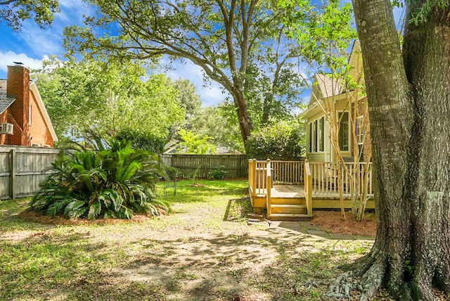 652 Spinner Cir, Mount Pleasant, SC 29464 - fenced backyard with a wooden deck