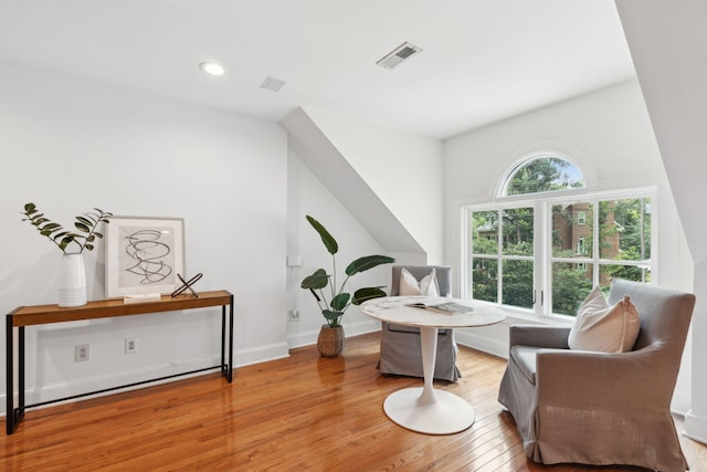 125 Drayton Dr, Summerville, SC 29483 - sitting room featuring wood finished floors, baseboards, and recessed lighting