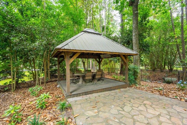 125 Drayton Dr, Summerville, SC 29483 - view of patio / terrace with a gazebo and outdoor dining space