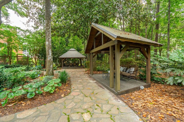 125 Drayton Dr, Summerville, SC 29483 - view of patio / terrace with a gazebo