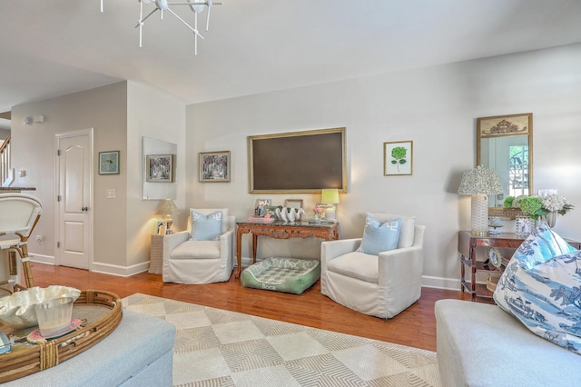1723 Brittlebush Ln, Johns Island, SC 29455 - living area featuring wood finished floors and baseboards