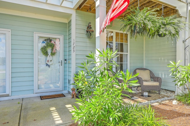 1723 Brittlebush Ln, Johns Island, SC 29455 - property entrance with a porch