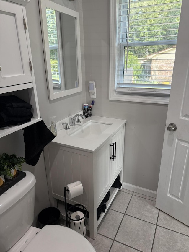 304 Carolina Cir, Walterboro, SC 29488 - bathroom featuring toilet, tile patterned flooring, baseboards, and vanity