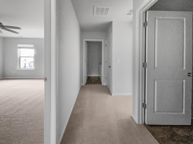 hallway with carpet