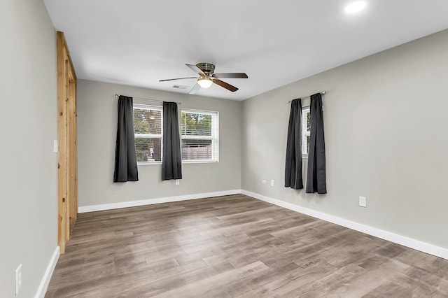 1979 Macon Ave, North Charleston, SC 29405 - unfurnished room with a ceiling fan, wood finished floors, and baseboards