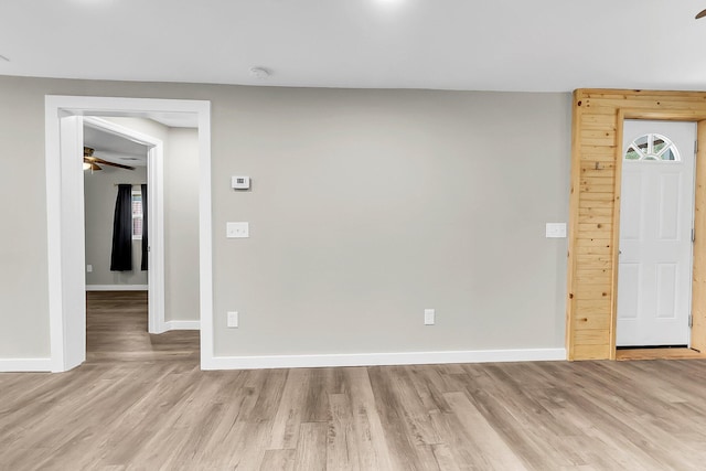 1979 Macon Ave, North Charleston, SC 29405 - foyer entrance with light wood-style floors, baseboards, a ceiling fan, and plenty of natural light