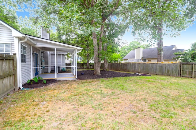 view of yard with a patio