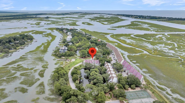 202 Mariners Cay Dr, Folly Beach, SC 29439 - aerial overview of property's location featuring a large body of water