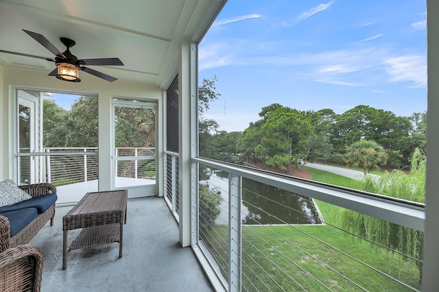 202 Mariners Cay Dr, Folly Beach, SC 29439 - balcony with a ceiling fan