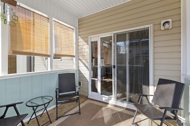 view of sunroom