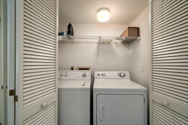 laundry area featuring separate washer and dryer