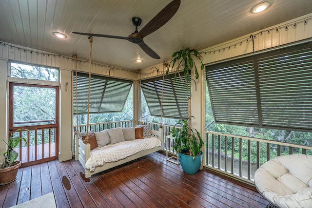 1520 Regimental Ln, Johns Island, SC 29455 - sunroom featuring ceiling fan