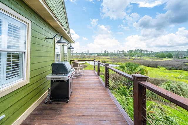 1520 Regimental Ln, Johns Island, SC 29455 - wooden deck with area for grilling