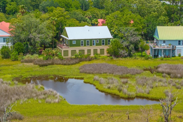 1520 Regimental Ln, Johns Island, SC 29455 - view of subject property featuring a large body of water and a heavily wooded area