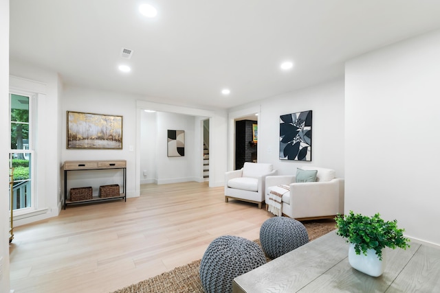 886 Friendly Cir, Charleston, SC 29414 - living room with light wood-style floors, recessed lighting, and baseboards