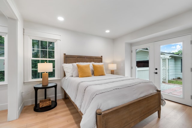 886 Friendly Cir, Charleston, SC 29414 - bedroom with access to outside, multiple windows, light wood-style flooring, and recessed lighting