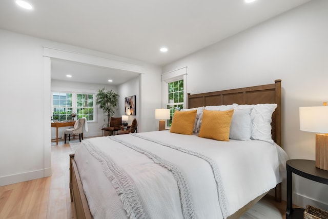 886 Friendly Cir, Charleston, SC 29414 - bedroom with light wood-style floors, recessed lighting, and baseboards
