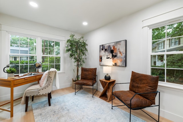 886 Friendly Cir, Charleston, SC 29414 - office area featuring wood finished floors, recessed lighting, and baseboards
