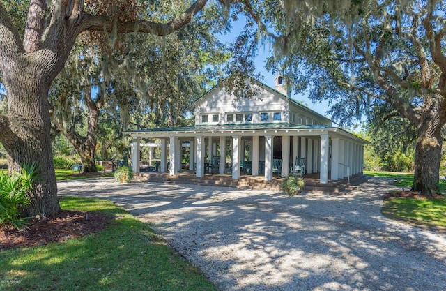 view of front of home with a porch