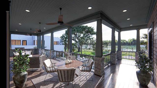 27 Rebellion Rd, Charleston, SC 29407 - covered porch featuring a ceiling fan