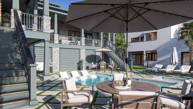 27 Rebellion Rd, Charleston, SC 29407 - view of patio featuring stairway