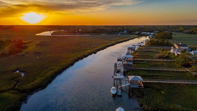 27 Rebellion Rd, Charleston, SC 29407 - aerial view at dusk of a water view