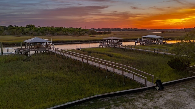 27 Rebellion Rd, Charleston, SC 29407 - dock featuring a gazebo and a water view