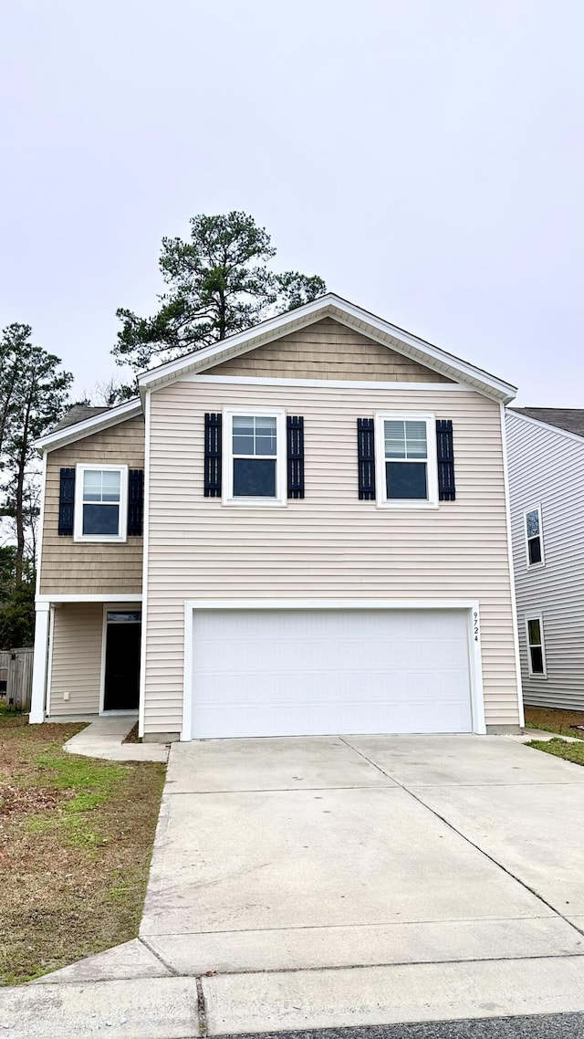 view of front of home featuring a garage