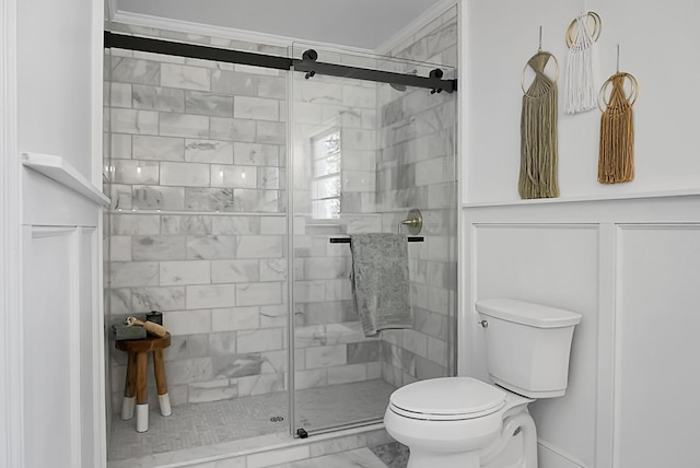 5259 Hartford Cir N, Charleston, SC 29405 - full bath with marble finish floors, toilet, and a stall shower