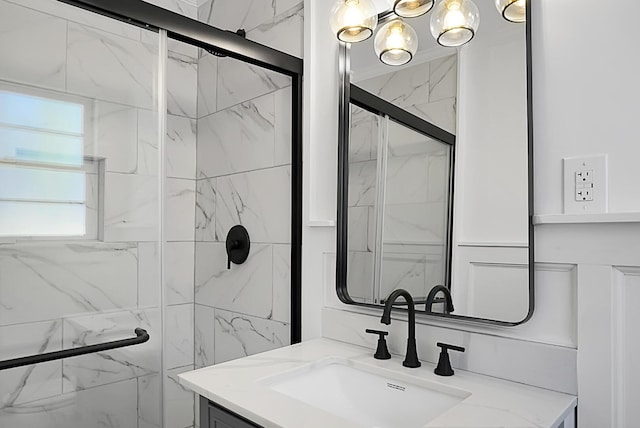 5259 Hartford Cir N, Charleston, SC 29405 - full bath with a marble finish shower and vanity