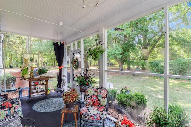 view of sunroom