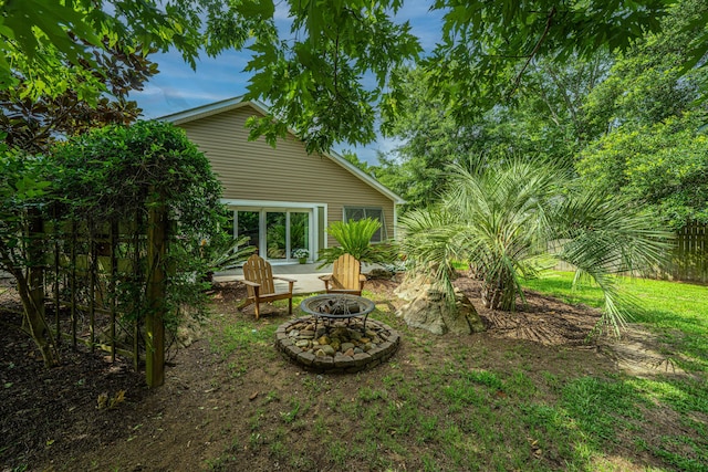 1617 Southwick Dr, Johns Island, SC 29455 - view of yard featuring a fire pit