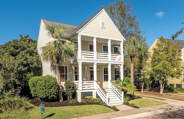 view of front of home with a porch