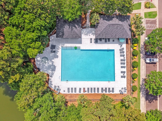 1317 Wild Olive Dr, Mount Pleasant, SC 29464 - aerial view of property and surrounding area with a pool area