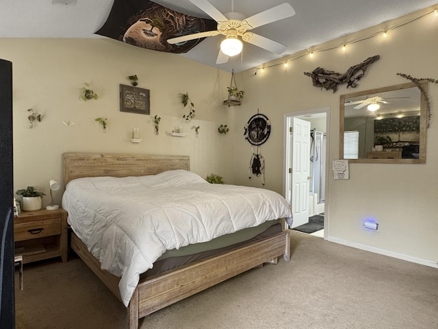 1317 Wild Olive Dr, Mount Pleasant, SC 29464 - bedroom featuring carpet, ceiling fan, baseboards, and ensuite bathroom