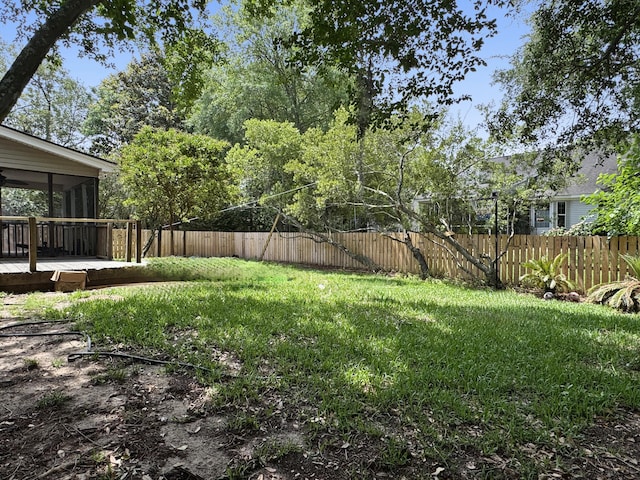 1317 Wild Olive Dr, Mount Pleasant, SC 29464 - fenced backyard with a deck