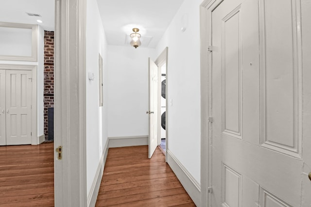 35 Society St Unit D, Charleston, SC 29401 - hall featuring baseboards, light wood-style flooring, and visible vents