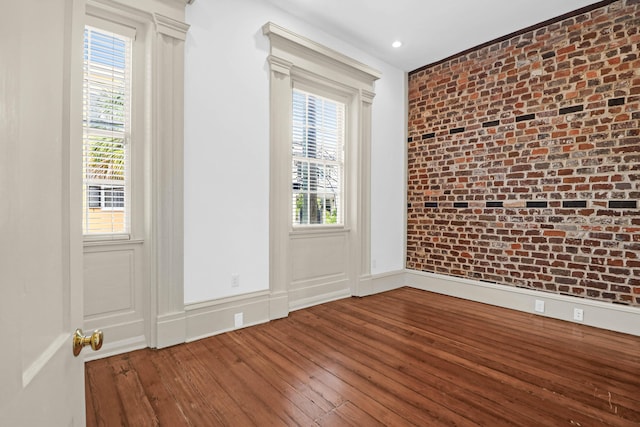 35 Society St Unit D, Charleston, SC 29401 - unfurnished room with wood-type flooring and recessed lighting