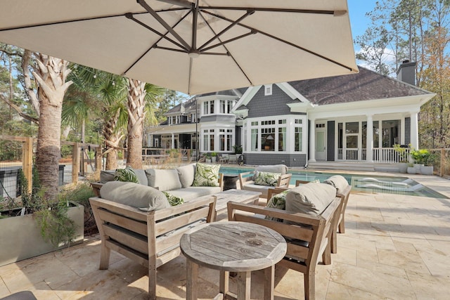 view of patio / terrace featuring outdoor lounge area