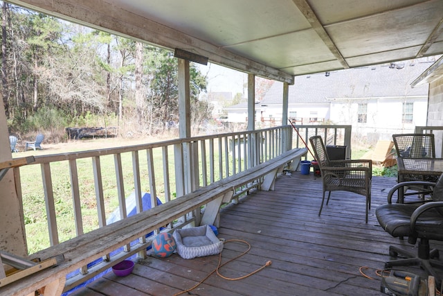 view of wooden terrace