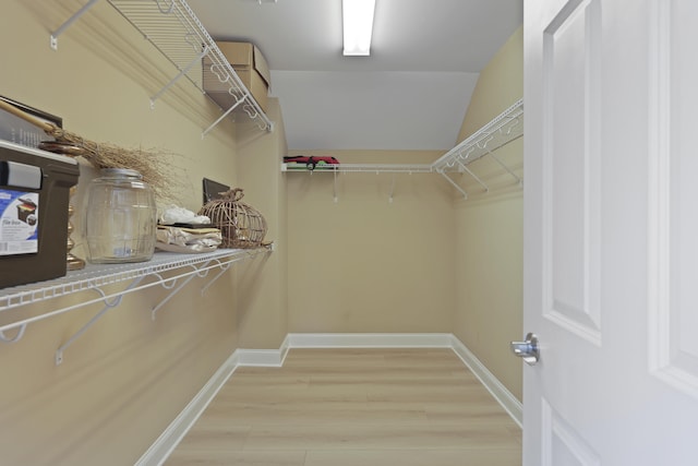 1216 Rivers Reach Dr, Charleston, SC 29492 - spacious closet with light wood-style flooring and vaulted ceiling