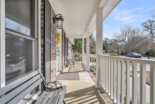 balcony with covered porch