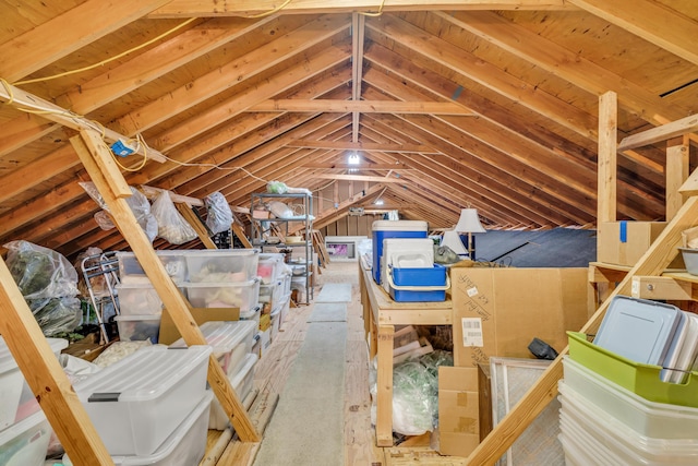 view of attic