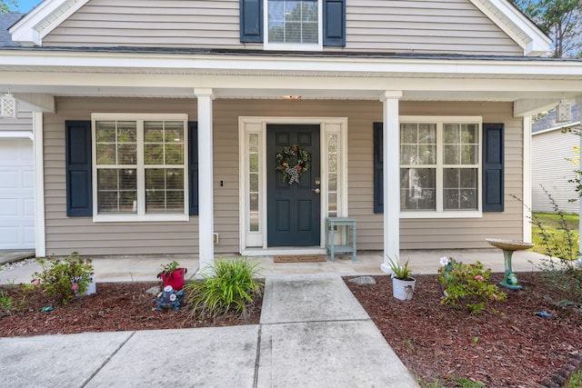 entrance to property with covered porch