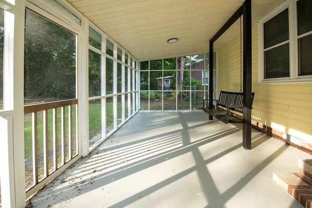 view of sunroom