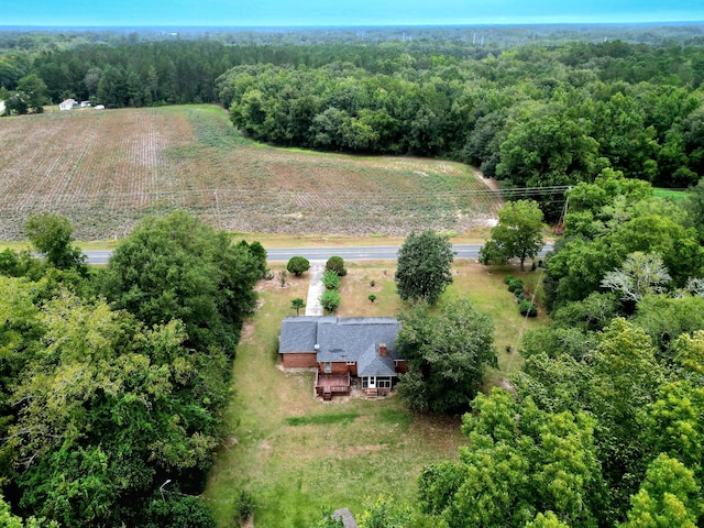 bird's eye view with a rural view