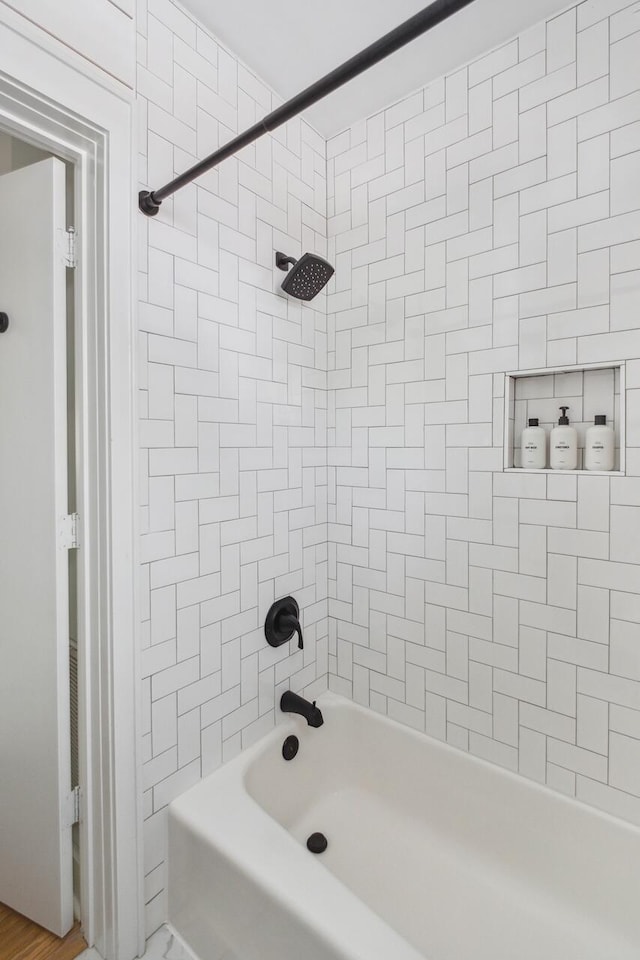 full bathroom featuring tub / shower combination
