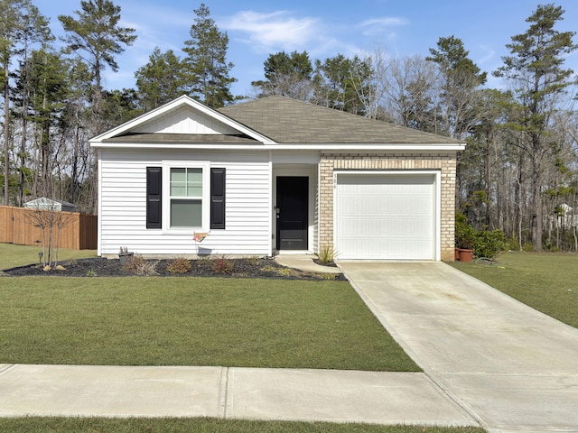 386 Spruce Ivy St, Moncks Corner, SC 29461 - ranch-style house with driveway, an attached garage, and brick siding